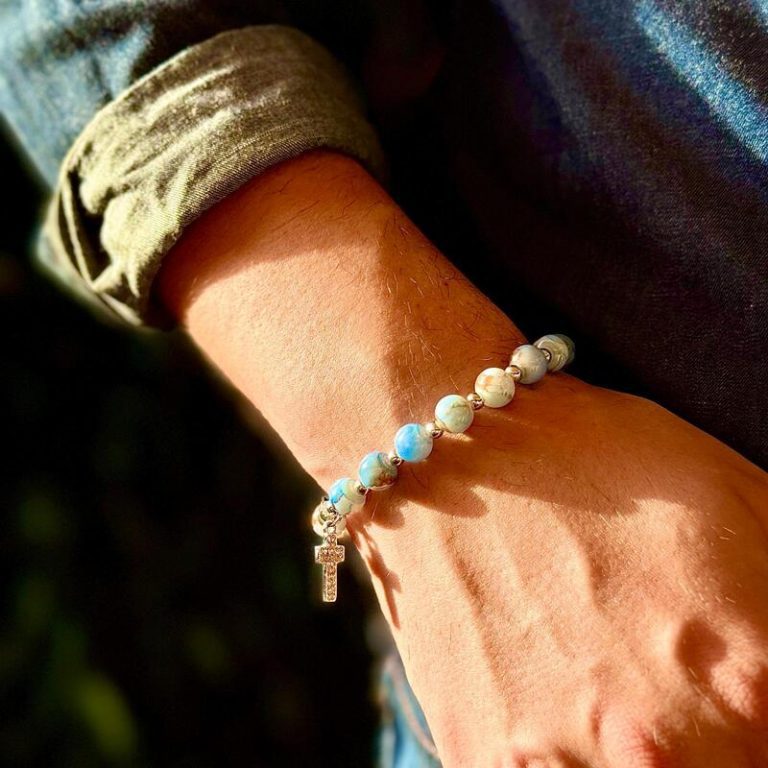 pulsera-cristal-murano-con-cruz