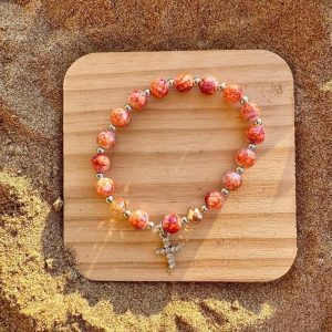 pulsera-cristal-murano-coral-cruz