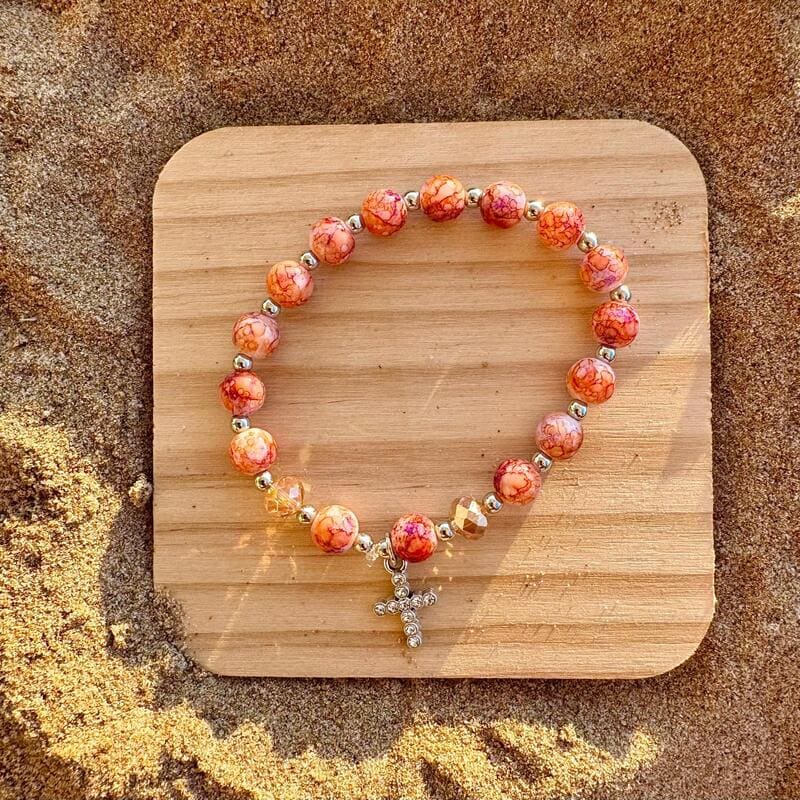 pulsera-cristal-murano-coral-cruz