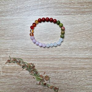 pulsera-cuarzo-rosa-cuarzo-blanco-ámbar-jaspe-rojo -unakita